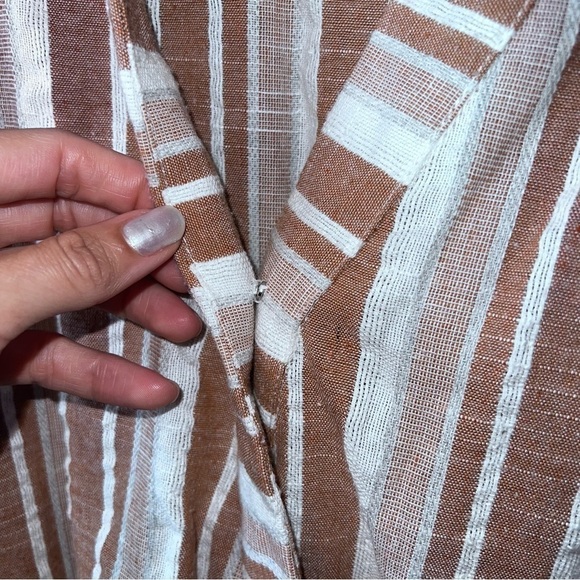 Love riche women’s romper Color: Brown/white striped Size: S 100% Cotton l - Picture 9 of 9